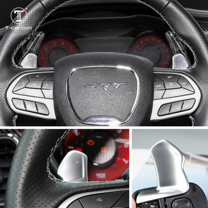 Carbon Fiber Car Steering Wheel Extension Paddle Shifter Fit For New Jeep Dodge Hellcat T-carbon Car Accessories - Image 2