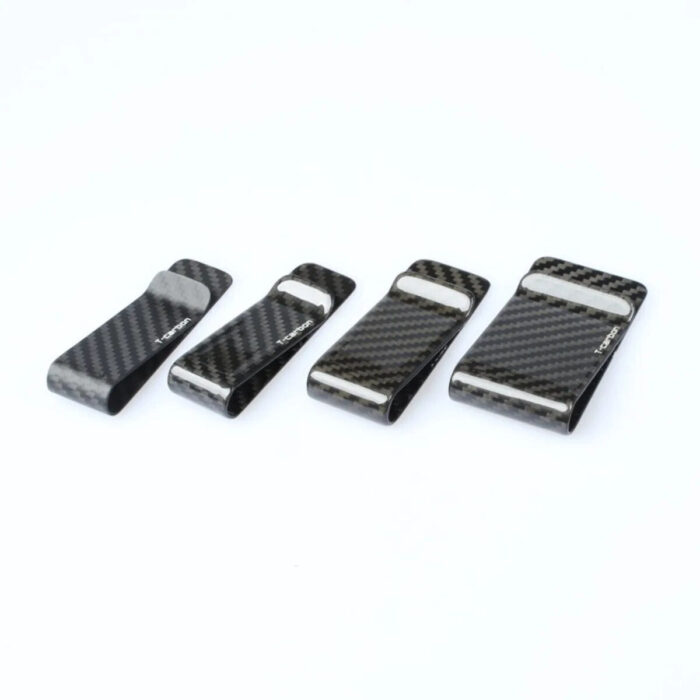 Carbon Fiber Glossy Mattle Black Texture Wallet Purse Money Clip Pocket Business Credit Card Cash Holder Wallet