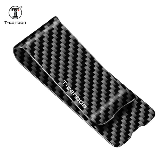 Carbon Fiber Glossy Mattle Black Texture Wallet Purse Money Clip Pocket Business Credit Card Cash Holder Wallet