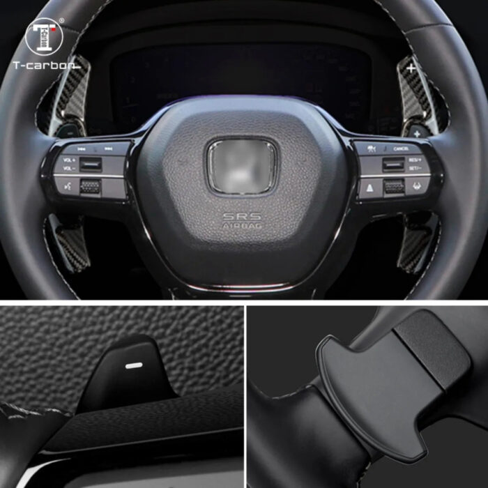 Carbon Fiber Shift Paddle Shifter For Honda Civic FE FL 2021-2023 G11 11 Gen Car Steering Wheel Paddle Shift DSG