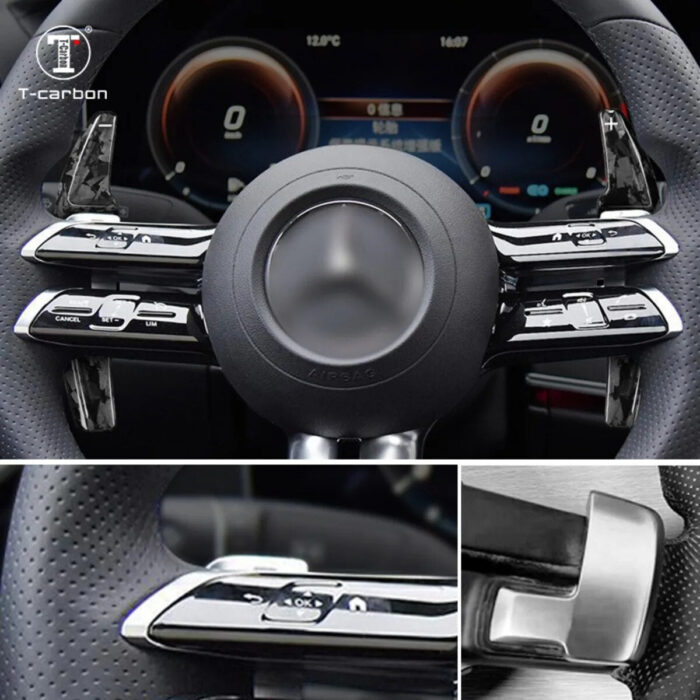 Carbon Fiber Steering Wheel Shift Paddle Shifter For Mercedes Benz E220 E260 E300 E350 E450 Paddle Shift Accessories
