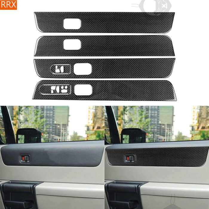 Door Inner Panel Cover Carbon Fiber Stickers For Hummer H2 2003-2012 Lift Hand Drive Car Interior Decorative Accessories