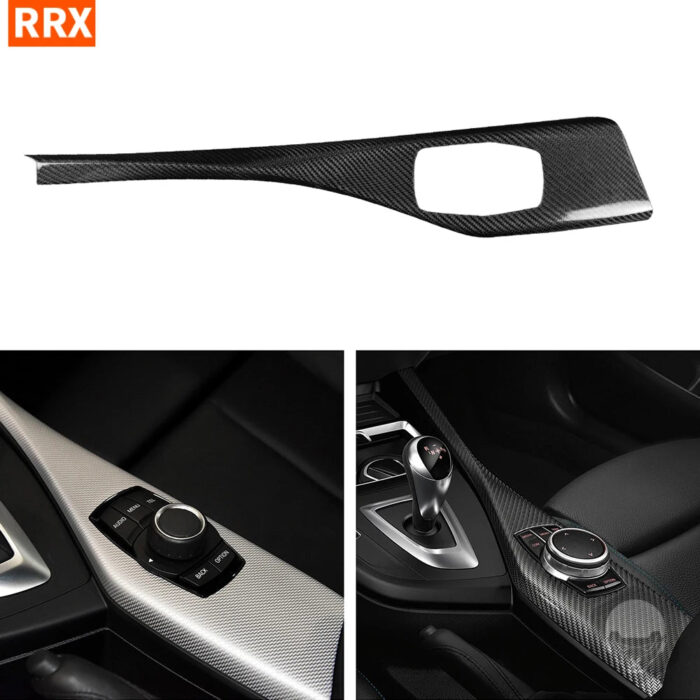 For BMW 1 Series F20 F21 2012 2013 2014 2015 2016 2017 2018 Center Control Gear Shift Multimedia Panel Frame Carbon Fiber Part