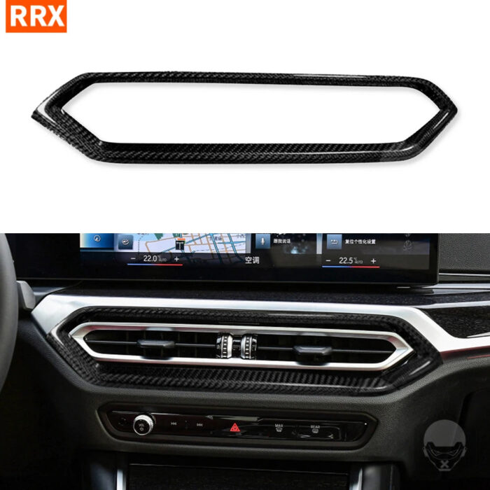 For BMW 3 Series G20/G28 2023+ Central Air Conditioning Vent Outlet Panel Carbon Fiber Cover Trim Car Interior Refit Parts