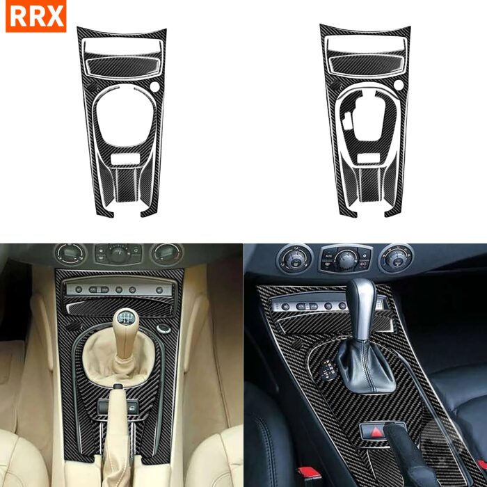 For BMW Z4 E85 2003 2004 2005 2006 2007 2008 Carbon Fiber Sticker Central control Multi-Media Gear Box Shift Car Accessories