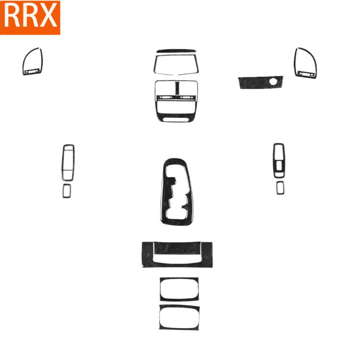For Dodge Caravan 2011-2020 For CV Tradesman 2012-2015 Gearbox Cup Holder Cover Set Wood Grain Stickers Car Interior Accessories