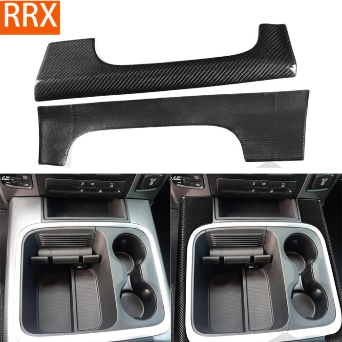 For Dodge Ram 2013-2018 Center Console Gear Shift Gearbox Panel Cover Real Carbon Fiber Hardware Car Interior Trim Accessories
