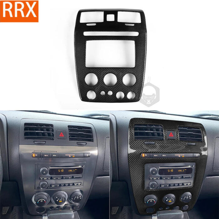 For Hummer H3 2007 2008 2009 2010 Center Dashboard Control Panel Cover Real Carbon Fiber Hardware Refit Car Interior Accessories