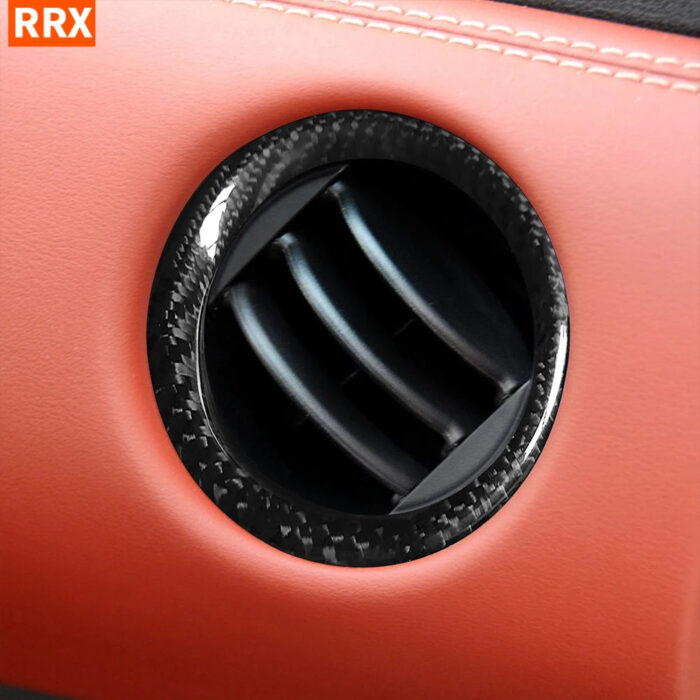 For Nissan GTR R35 2008-2016 Air Conditioning Outlet Vent Ring Real Carbon Fiber Cover Trim Car Interior Styling Accessories