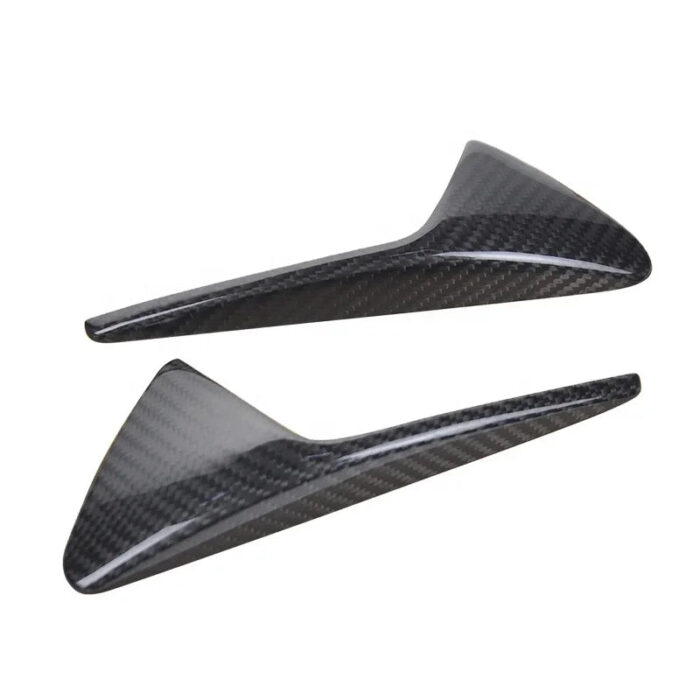 2-Piece Carbon Fiber Adhesive Fender Camera Trim sticker for Tesla Model X 2016-2018