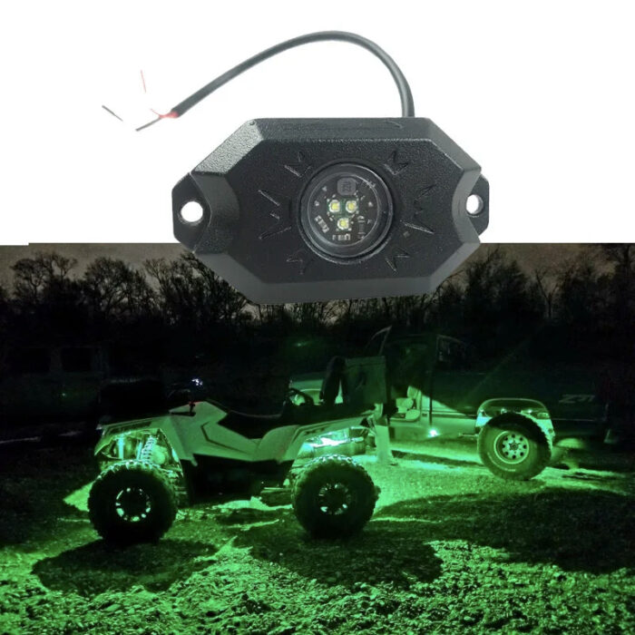 9w Waterproof Green Color Led Rock Light for 4x4 Off Road Truck Suv