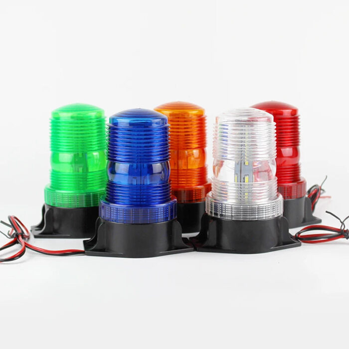 Amber Red Blue Green White Color Led Beacon Lamp Roof Rotating Flashing Signal Warning Light