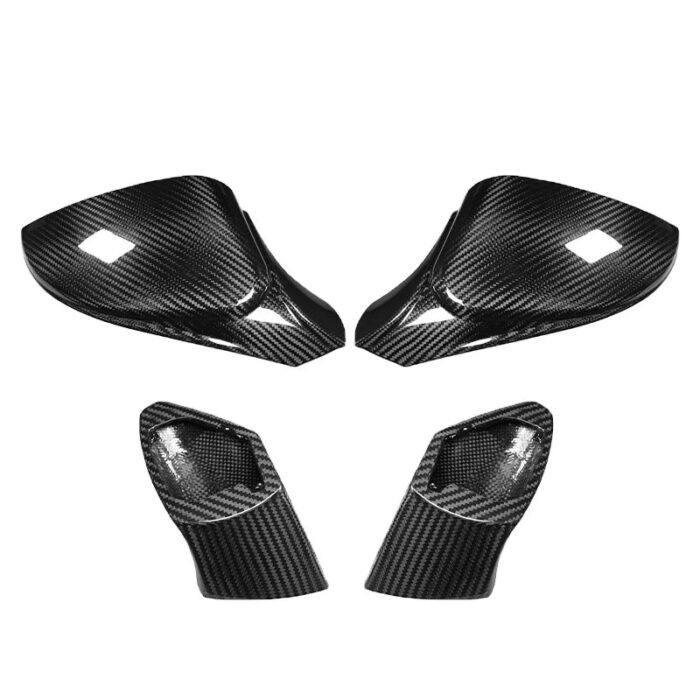 Black Carbon Fiber Replacement Mirror House Suitable for Ferrari 488 458 Car Accessories(Left-hand Drive)