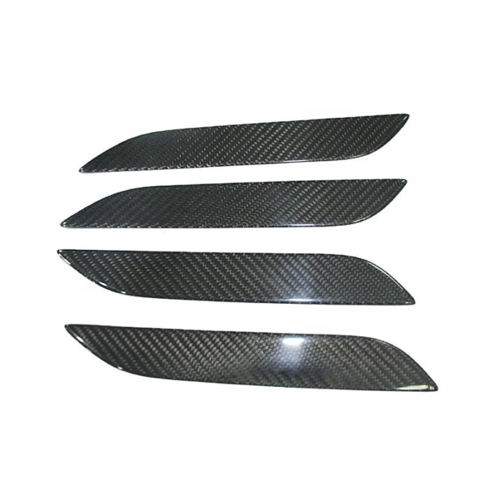 paste dry carbon fiber automobile car door handle trim for Tesla model S 2014-2017