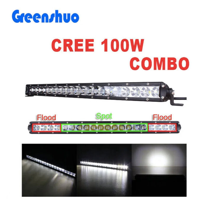 Auto Lighting 20inch 30inch 40inch 50inch Barras de luz led 4x4 Single Row Light Bar