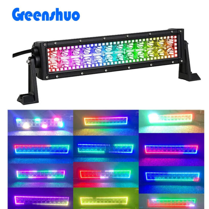 13inch Offroad Led Bar Light Truck 4wd 72w Rgb Chasing Led Light Bar 4x4