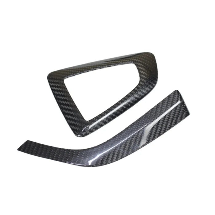 2pc Dry carbon fiber Instrument panel left tuyere trim Central control key surface cover For BMW 12 Series F21/F22/F23 2012-2016 - Image 1