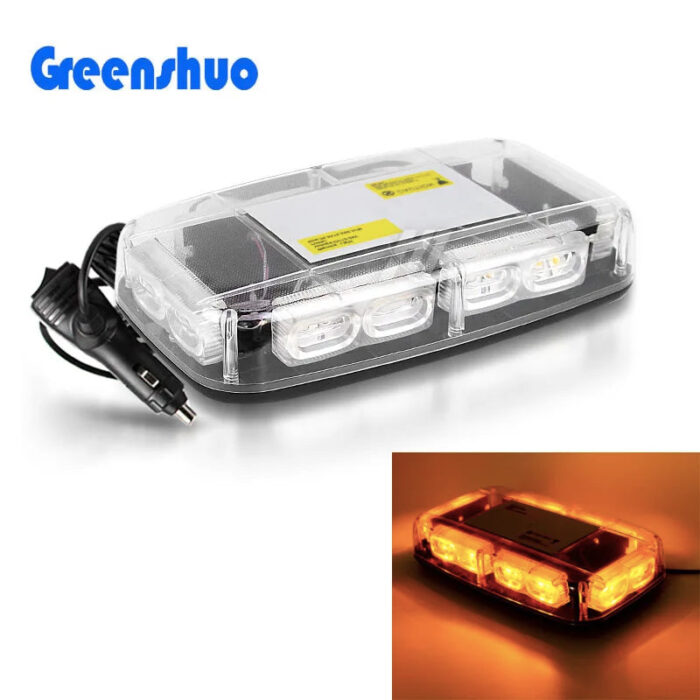 New Amber/Yellow Roof Top Led Caution Flashing Light Short Row Ceiling Lamp Truck Led Warning Light