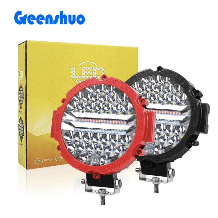 2023 New 63w Dual Color Led Driving Light Work Light Offroad 4x4 24v 7inch Car Lights