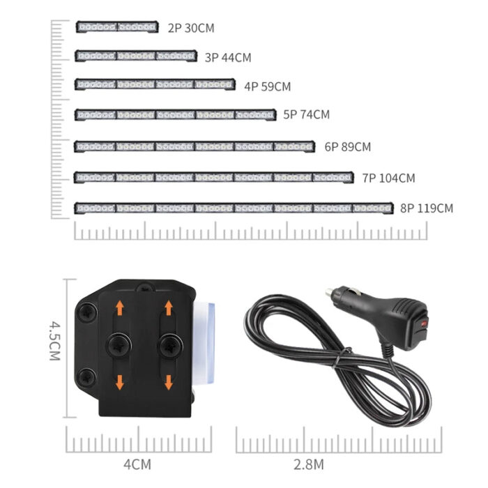 ATV UTV Offroad Led Rear Chase Strobe Light Bar Flashing Warning Light