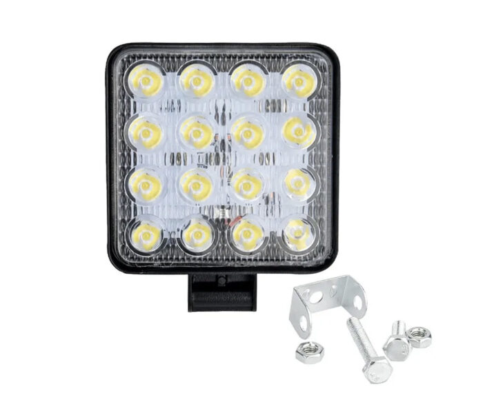 12Volt Led Square Work Light 48W External Modified Offroad Truck 4x4 Spot Light