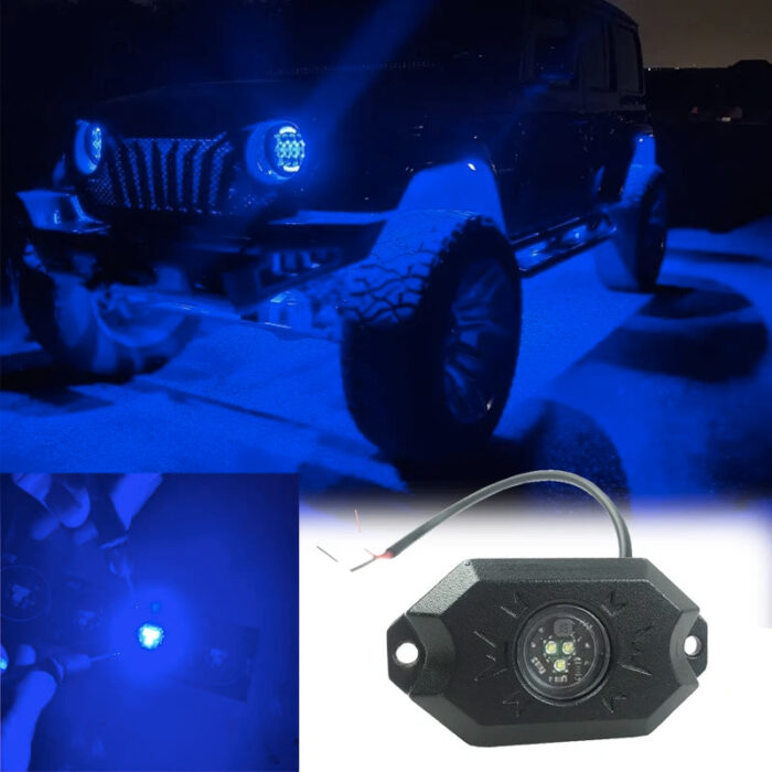 Super Bright Underglow Light Blue Led rock lights Led Pods for Atv Utv 4x4 Jeep Truck