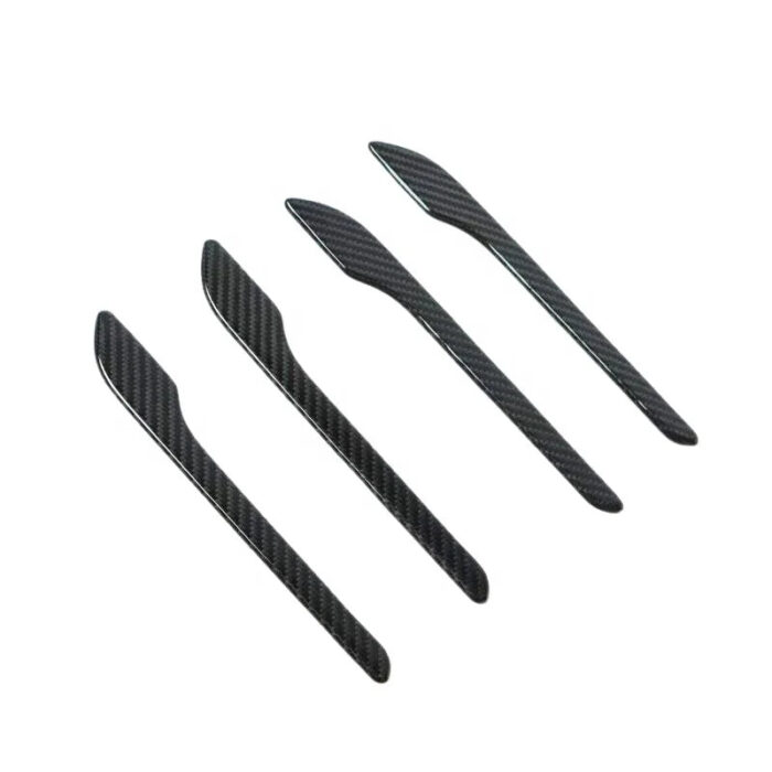 Paste dry carbon fiber automobile car door handle trim for Tesla model 3 2020-up