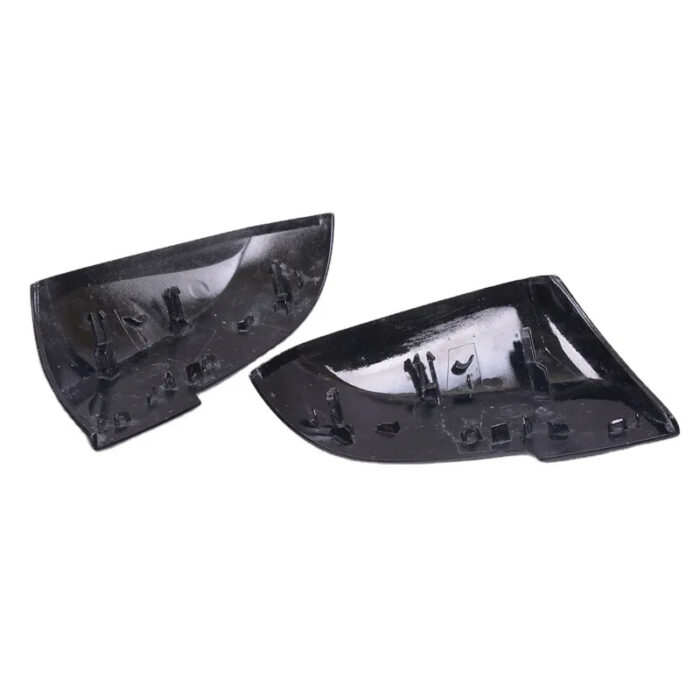 2PCS Replacement Carbon Fiber Material Black Side Mirror Cover for BMW 5 Series 2011-2017 F10/F18