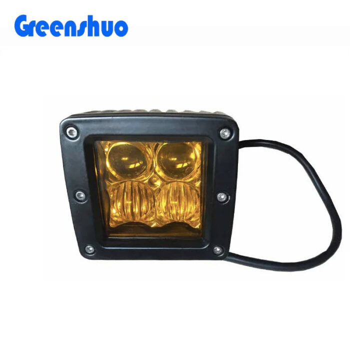 3inch 5D Amber Led Pod Square Work Light 4x4 Offroad Working Lights