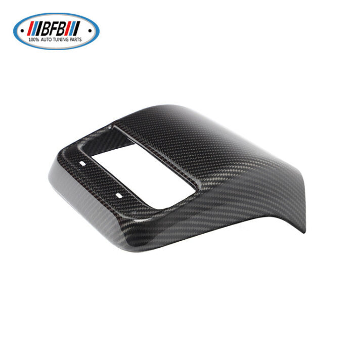 100% Real Carbon Fiber Rear Seat Air Vent Cover Shell with Type-C Port - For Tesla Model 3 Y - Carbon Fiber Outlet Cover New Version
