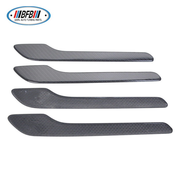 100% Real Carbon Fiber Door Handle - For Tesla Model Y - Glossy Carbon Fiber Exterior Door Handle Trim for Model 3