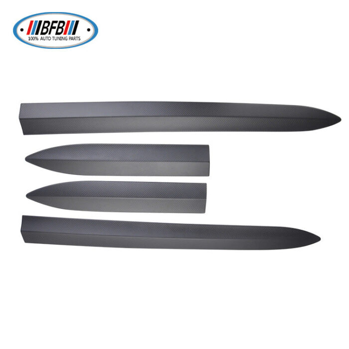 100% Real Carbon Fiber Car Body Door Trim - For Tesla Model 3 - Matte Carbon Fiber Anti-Collision Scratch Decorative Skirt Edge - Image 1