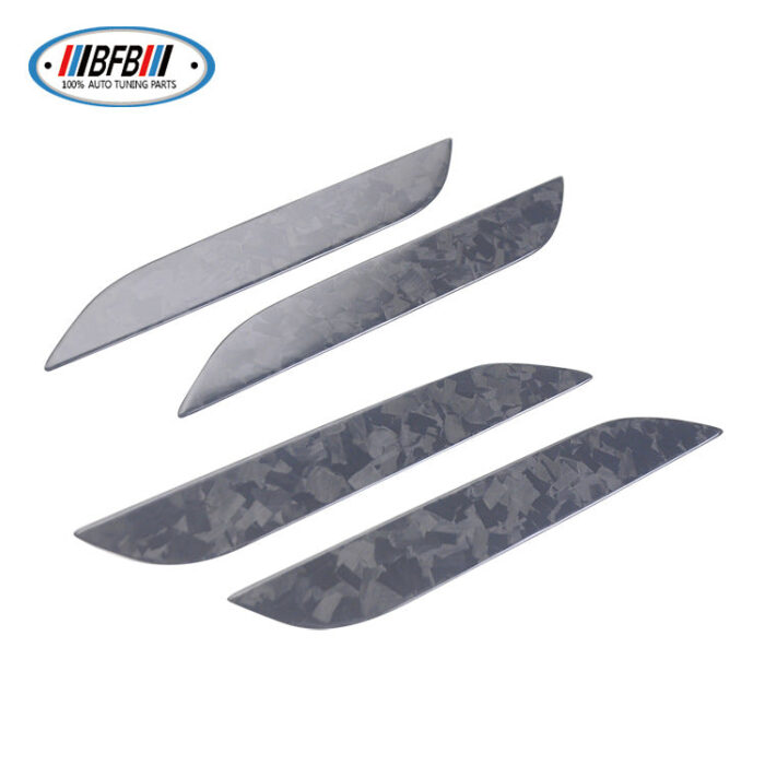 100% Real Carbon Fiber Forged Door Handle Sticker - For Tesla Model S - Exterior Door Handle Modification Accessories Decoration