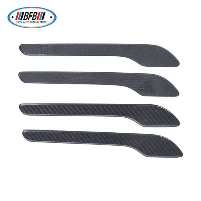 100% Real Carbon Fiber Door Handle - For Tesla Model Y - Glossy Carbon Fiber Exterior Door Handle Trim for Model 3