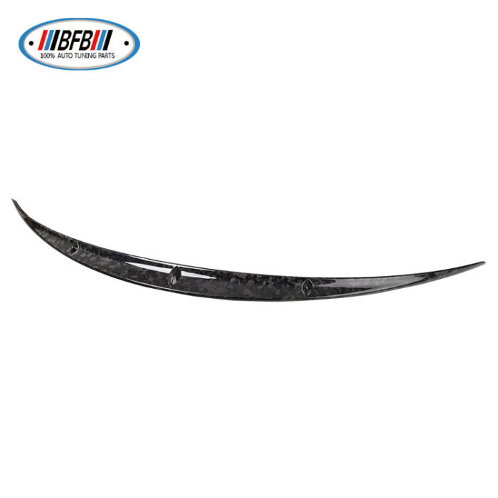 100% Real Carbon Fiber Rear Spoiler Wing - For Tesla Model Y - Forged Pattern Marble Tail Wing Trunk Spoiler