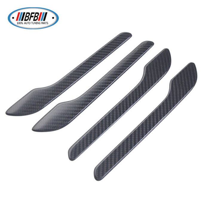 100% Real Carbon Fiber Door Handle - For Tesla Model Y - Glossy Carbon Fiber Exterior Door Handle Trim for Model 3