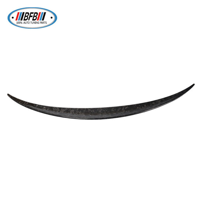 100% Real Carbon Fiber Rear Spoiler Wing - For Tesla Model Y - Forged Pattern Marble Tail Wing Trunk Spoiler