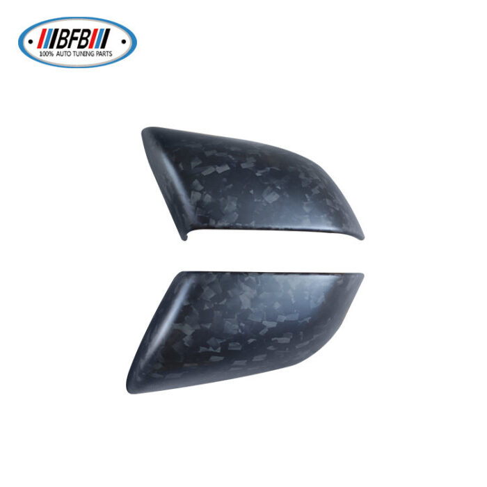 100% Real Carbon Fiber Rearview Mirror Cover - For Tesla Model Y - Marble Matte Mirror Shell Forged Left and Right Backup Mirror Cover