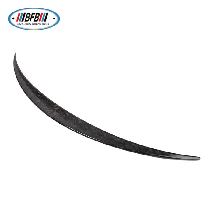 100% Real Carbon Fiber Rear Spoiler Wing - For Tesla Model Y - Forged Pattern Marble Tail Wing Trunk Spoiler