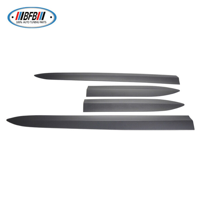 100% Real Carbon Fiber Car Body Door Trim - For Tesla Model 3 - Matte Carbon Fiber Anti-Collision Scratch Decorative Skirt Edge - Image 2