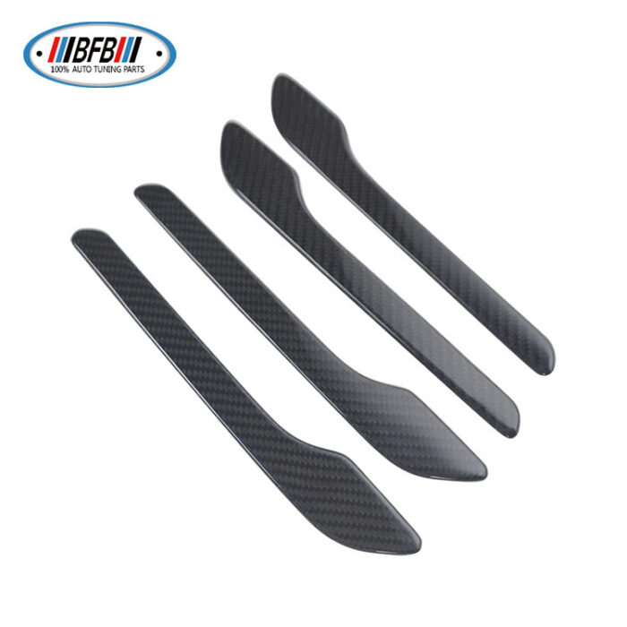 100% Real Carbon Fiber Door Handle - For Tesla Model Y - Glossy Carbon Fiber Exterior Door Handle Trim for Model 3