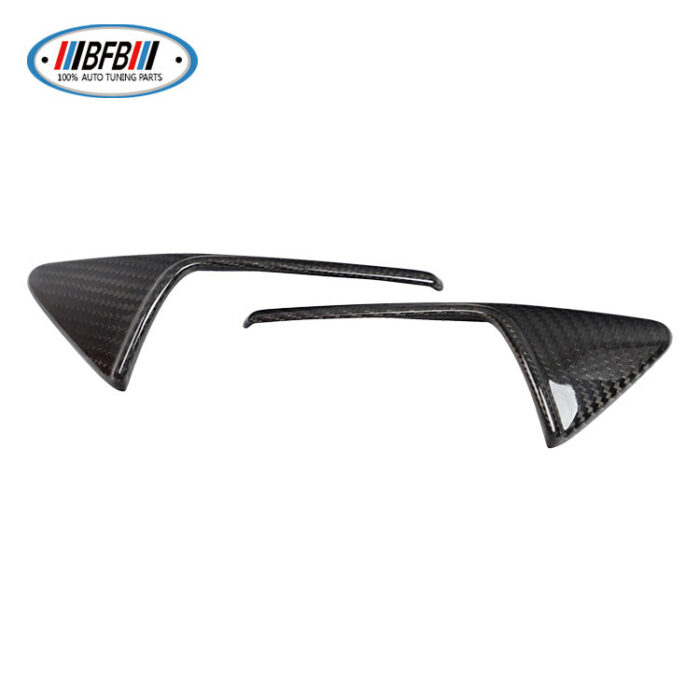 100% Real Carbon Fiber Camera Trim - For 2021 Tesla Model Y 3 - Bright Carbon Fiber Turn Signal Cover