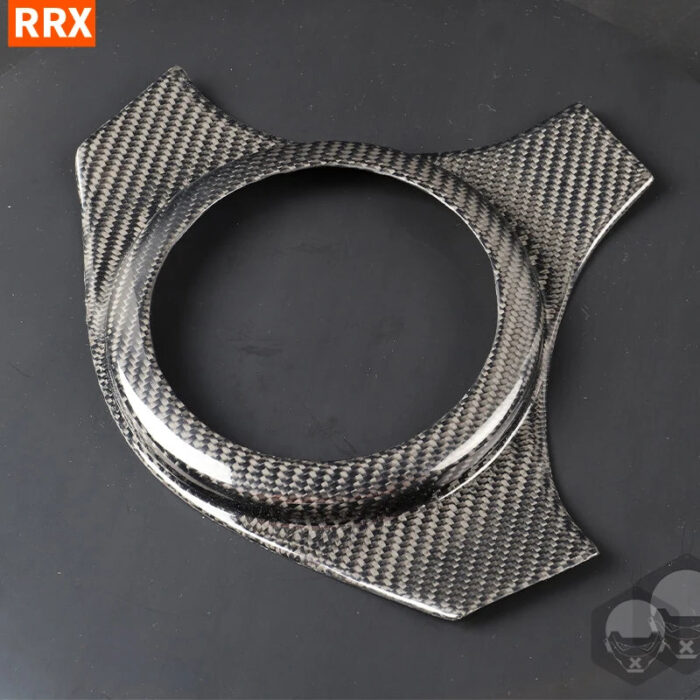 Real Carbon Fiber Steering Wheel Cover Frame For Mitsubishi Lancer EVO 7 8 9 Interior Decoration Car Modification Accessories