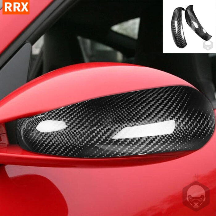 Rearview Mirror Housing Cover Caps Trim For Porsche 911 997.1 2005 2006 2007 2008 Real Carbon Fiber Exterior Accessories