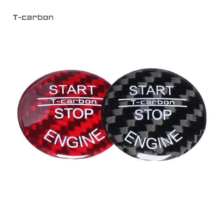 T-carbon Carbon Fiber Engine Start Stop Button Cap Trim Cover For Mercedes Benz Accessories