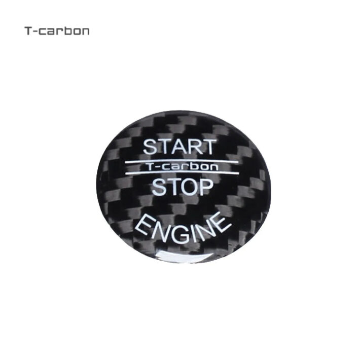 T-carbon Carbon Fiber Engine Start Stop Button Cap Trim Cover For Mercedes Benz Accessories