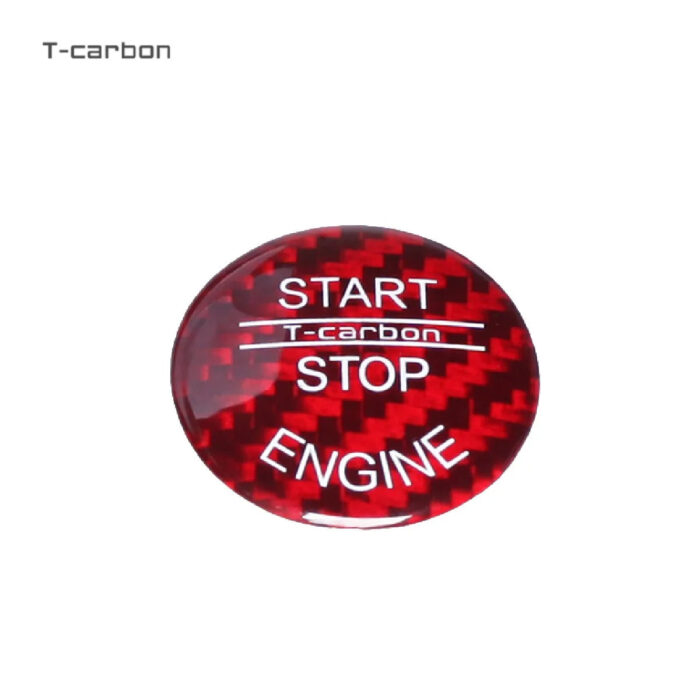 T-carbon Carbon Fiber Engine Start Stop Button Cap Trim Cover For Mercedes Benz Accessories