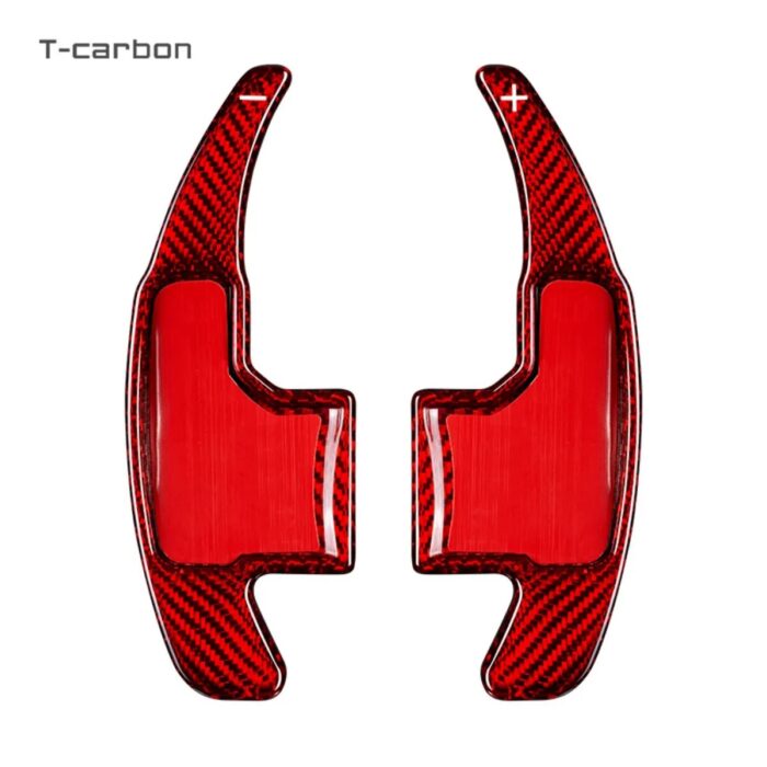 T-carbon Carbon Fiber Steering Wheel Shift Paddle Shifter For Mustang EcoBoost GT GT500 Shelby GT 350 Paddle Gearbox