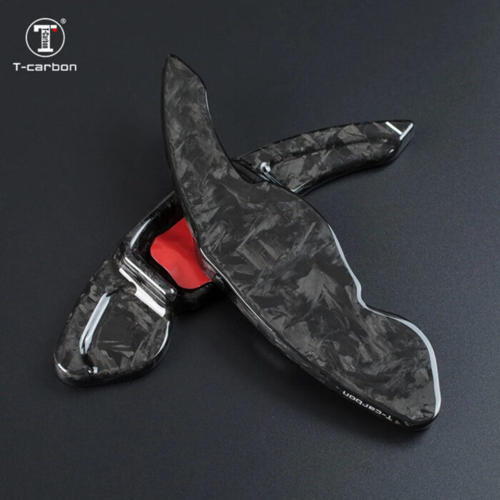 T-carbon Steering Wheel DSG Paddle Shift For Volkswagen VW Golf MK5 MK6 GTI R20 R32 R36 CC Scirocco Jetta Polo Carbon Fiber - Image 1