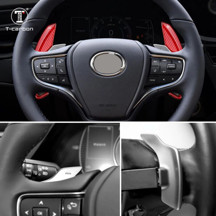 T-carbon Steering Wheel Extension Shift Paddle Shifter For Lexus ES IS UX Carbon Fiber Paddle Shift